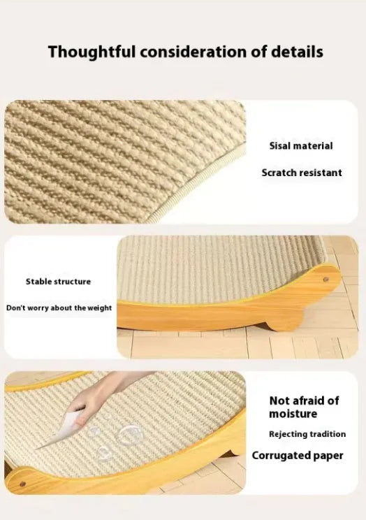 Griffoir en bois et sisal naturel Sisal Blanket™