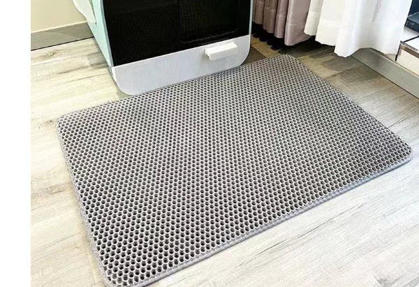 Tapis double couche anti-dérapant pour litière – CleanStep™